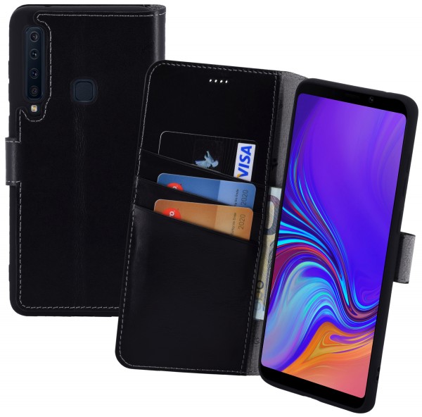 Suncase Book-Style für Samsung Galaxy A9 (2018) Hülle Ledertasche Case