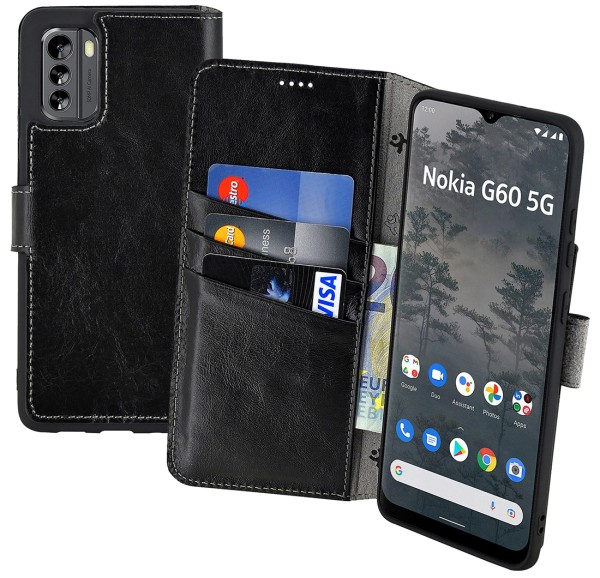 Suncase Book-Style für Nokia G60 5G Hülle Ledertasche Case