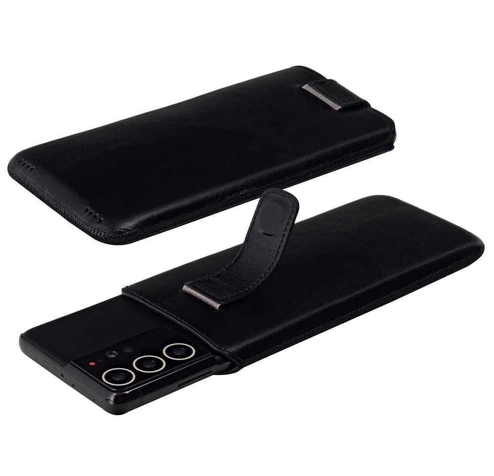 Suncase Borsa IN Vero Cuoio Custodia IN Pelle Slim-Edition