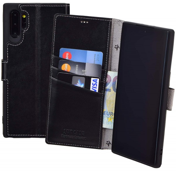 Suncase Book-Style für Samsung Galaxy Note 10 Hülle Ledertasche Case