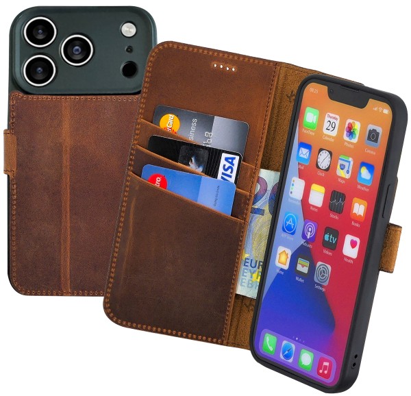 Suncase Book-Style Hülle für Xiaomi POCO F8 Pro 5G Echt Ledertasche Wallet Case