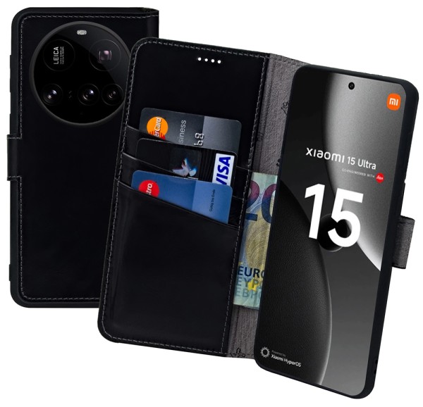 Suncase Book-Style Hülle für Xiaomi 15 Ultra 5G Tasche Echt Ledertasche Case