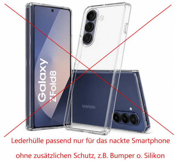 Suncase Leder Etui für Samsung Galaxy Z Fold 8 5G Hülle Schutzhülle Case (mit Magnetverschluss)