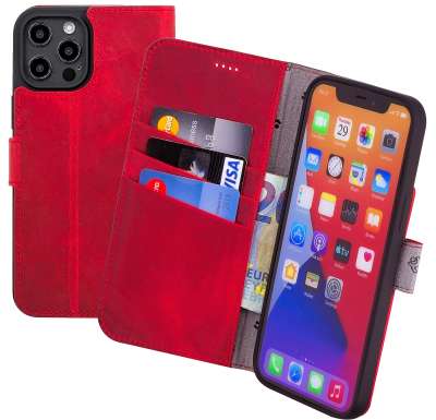 Suncase Originele leren etui, compatibel met iPhone 16 Pro (6,3 inch