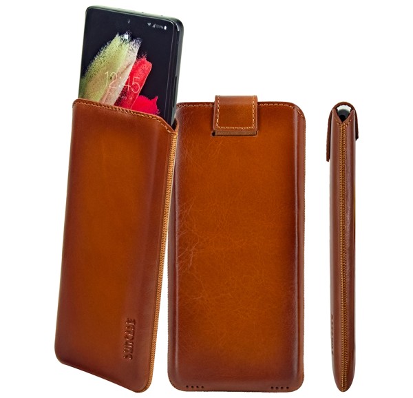 Suncase Leder Etui für Samsung Galaxy S24 FE 5G Hülle Schutzhülle Case (mit Magnetverschluss)