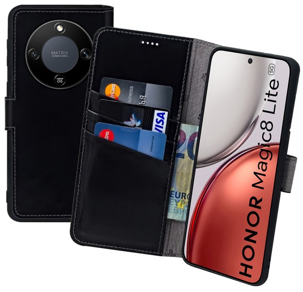 Suncase Book-Style Hülle für Honor Magic 8 Lite 5G Tasche Ledertasche Case