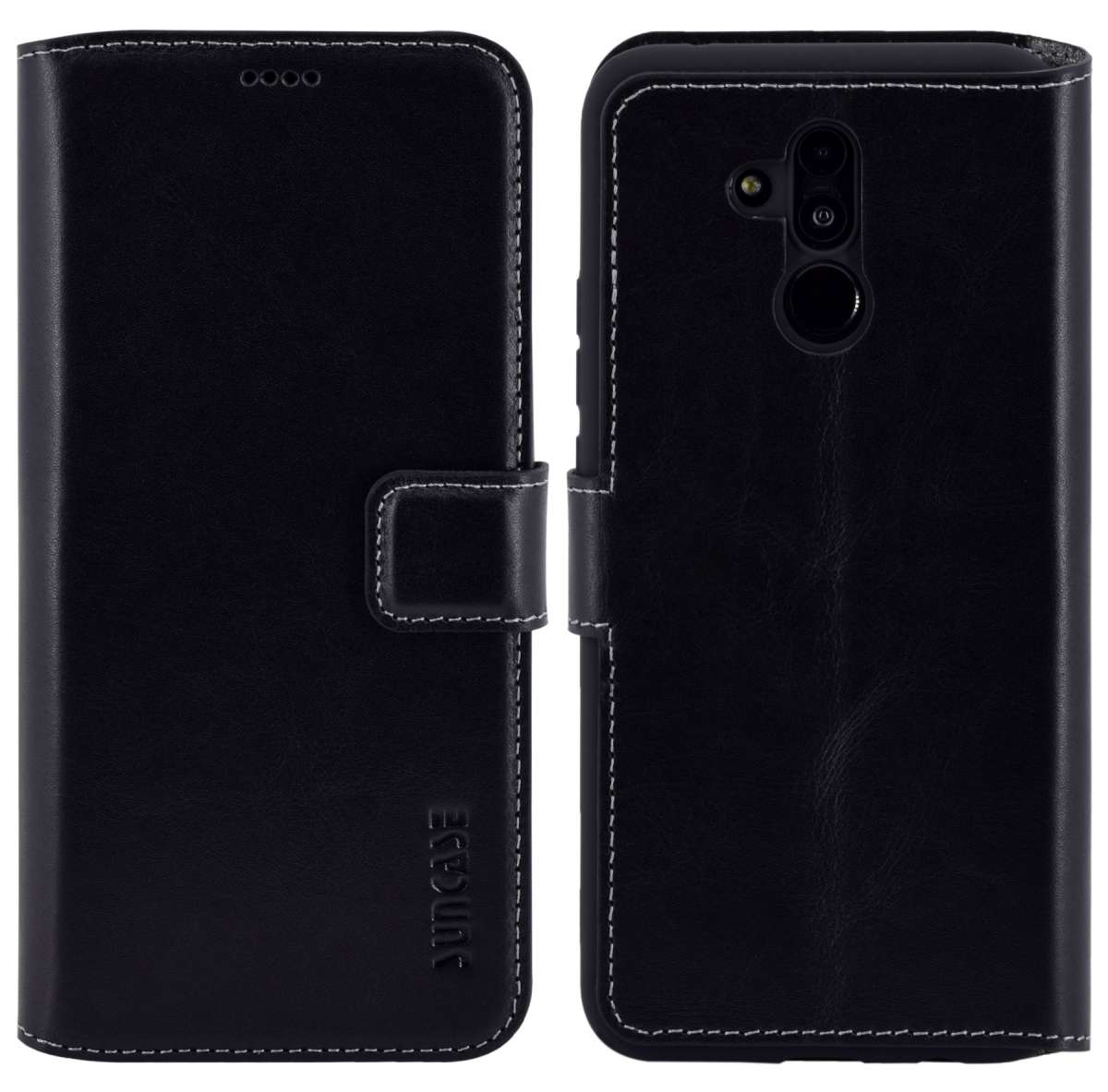 Suncase - Custodia in pelle a libro per Huawei Mate 20 Pro, con