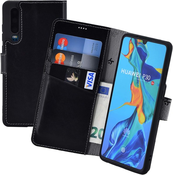 Suncase Book-Style für Huawei P30 Hülle Ledertasche Case