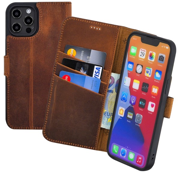 Suncase Book-Style Hülle für Xiaomi 14T Pro 5G Tasche Echt Ledertasche Case