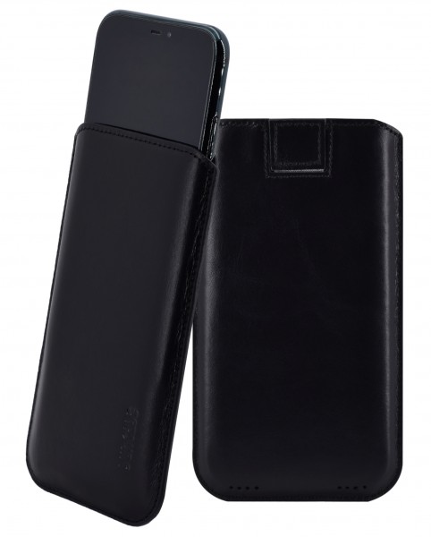 Suncase Leder Etui Ultra Slim für iPhone XR (6.1") Hülle Schutzhülle Case