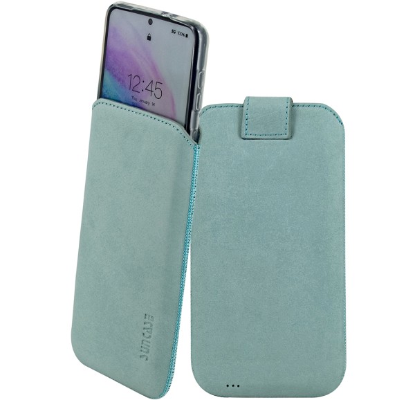 Suncase Echt Ledertasche Hülle für Samsung Galaxy S26 Plus 5G (Innenmaße: ca.168 x 82 x 12 mm