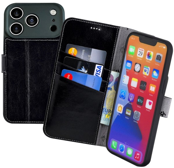 Suncase Book-Style für iPhone 17 Pro Max (6.9") Hülle Ledertasche Case