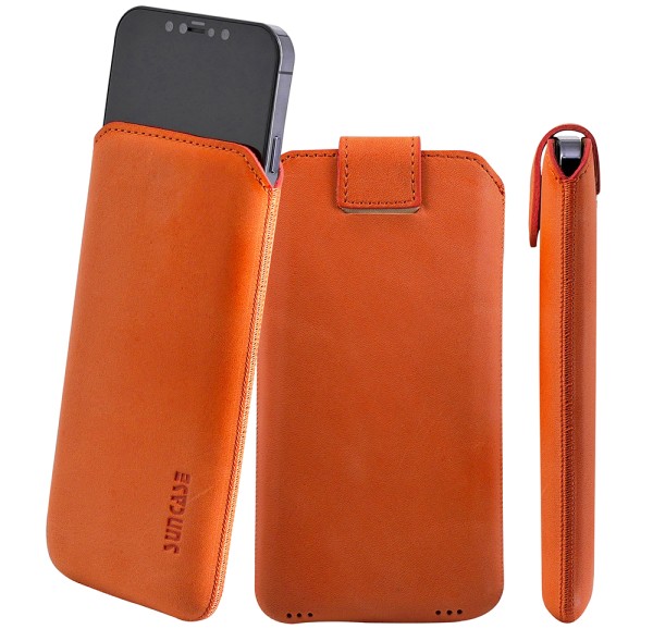 Suncase Leder Etui für iPhone 16 Pro Max (6.9") Hülle Schutzhülle Case (mit Magnetverschluss)