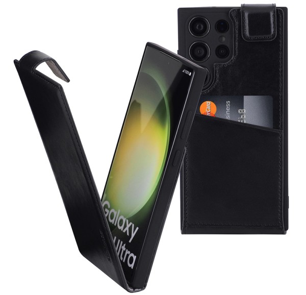 Suncase Flip-Style für Samsung Galaxy S23 Ultra 5G Hülle Ledertasche Case