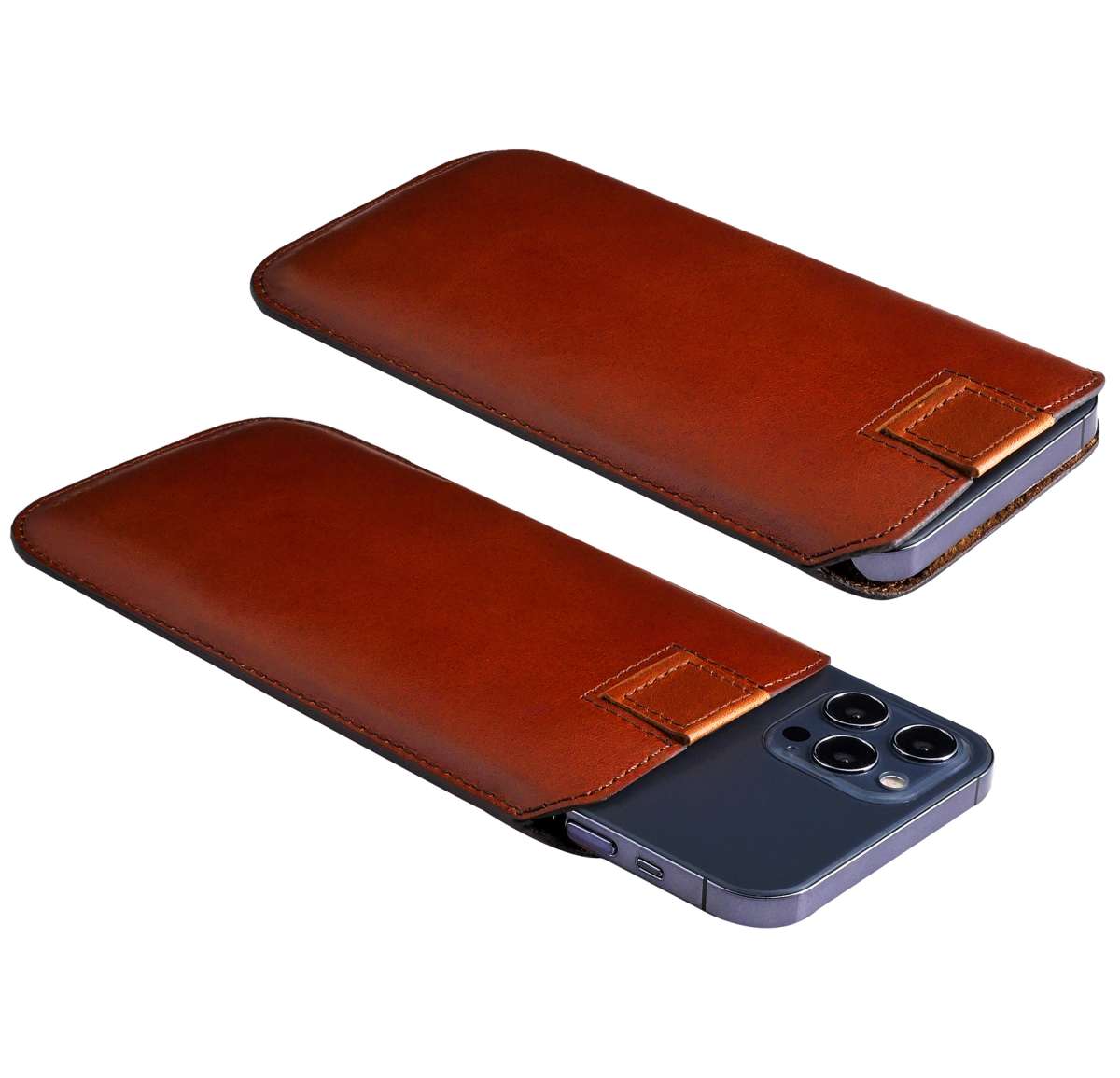 Custodia In Pelle Originale Suncase Per IPhone 13 Pro (6.1″) – Sottile, Blu, Con Linguetta Di Estrazione