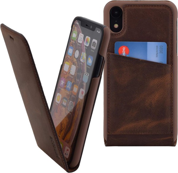 Suncase Flip-Style für iPhone XR (6.1") Hülle Ledertasche Case