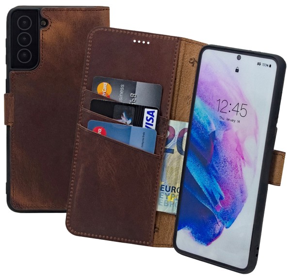 Suncase Book-Style Hülle für Samsung Galaxy A36 5G Tasche Echt Ledertasche Case