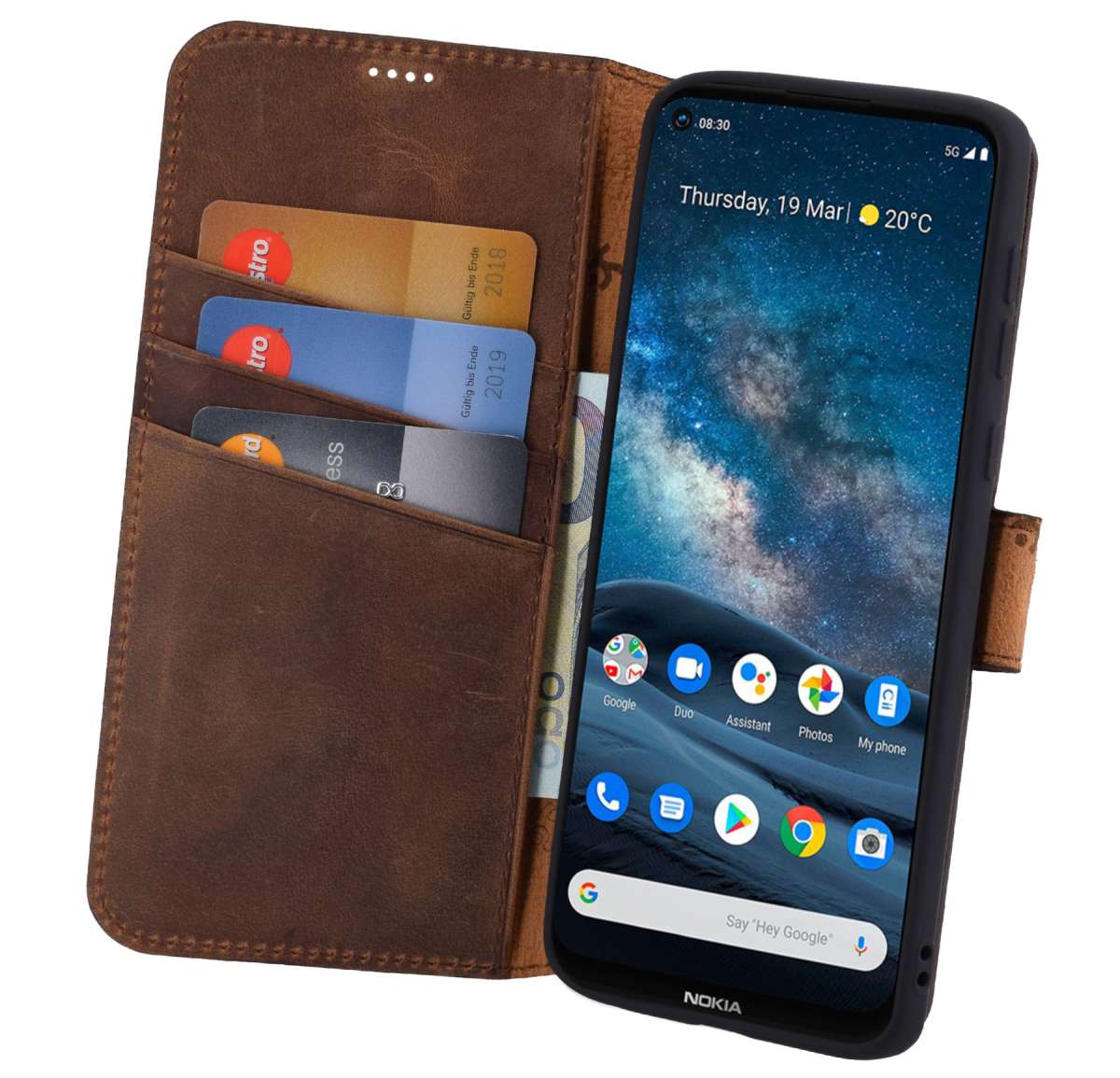 StilGut UltraSlim Case, Custodia in Vera Pelle per Nokia Lumia 930