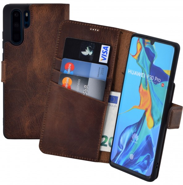 Suncase Book-Style für Huawei P30 Pro Hülle Ledertasche Case