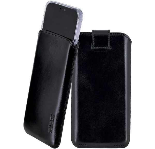 Suncase Leder Etui für iPhone 16 Pro (6.3") Hülle mit ZUSÄTZLICHER Schutzhülle Case