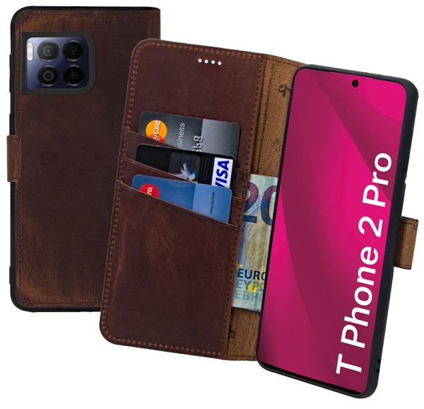 Suncase Book-Style für T Phone 2 Pro Hülle Ledertasche Case