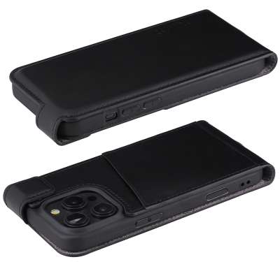 Suncase Origineel leren etui compatibel met iPhone 16 Pro (16 cm