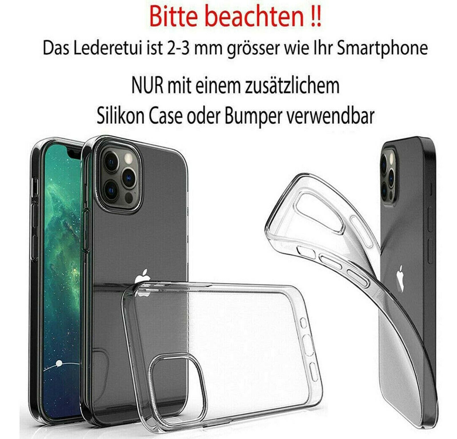 Suncase Etui Leder Tasche Schutzhülle Hülle für iPhone 12 Pro Max (6.7)