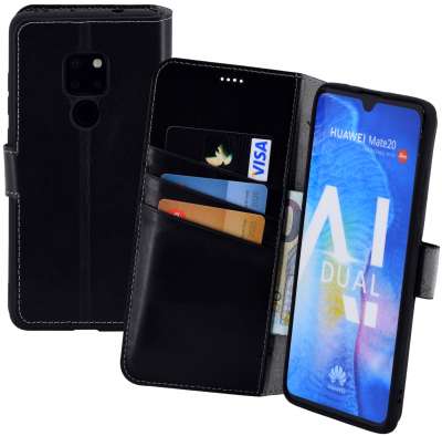 Leder Hülle Für Huawei Mate 20 Lite / Maimang 7 – Magnetverschluss, Kartenfächer, Standfunktion, Blau Mit Schmetterling