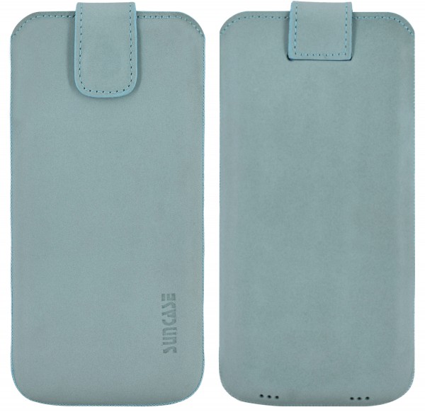Suncase Leder Etui für iPhone 15 Plus (6.7") Hülle Schutzhülle Case (mit Magnetverschluss)