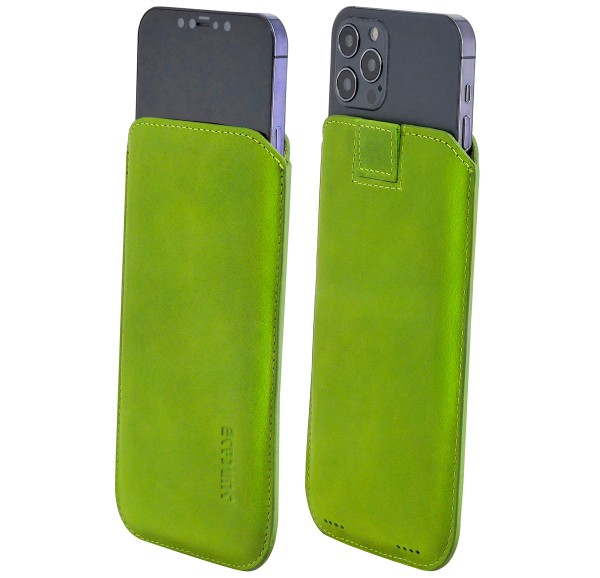 Suncase Leder Etui Ultra Slim für iPhone 16 (6.1") Hülle Schutzhülle Case