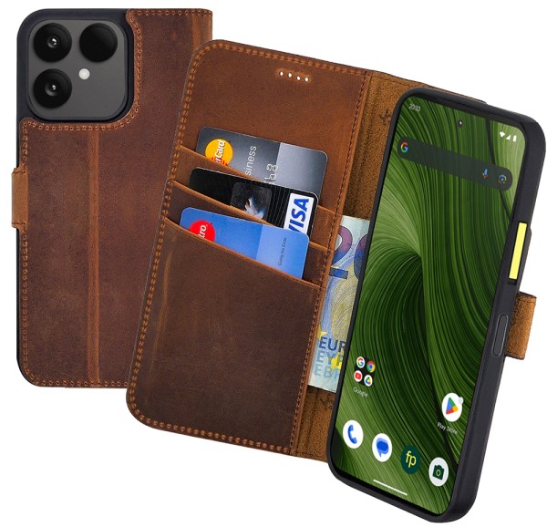 Suncase Book-Style Ledertasche für Fairphone 6 Hülle Tasche Wallet Case Schutzcover