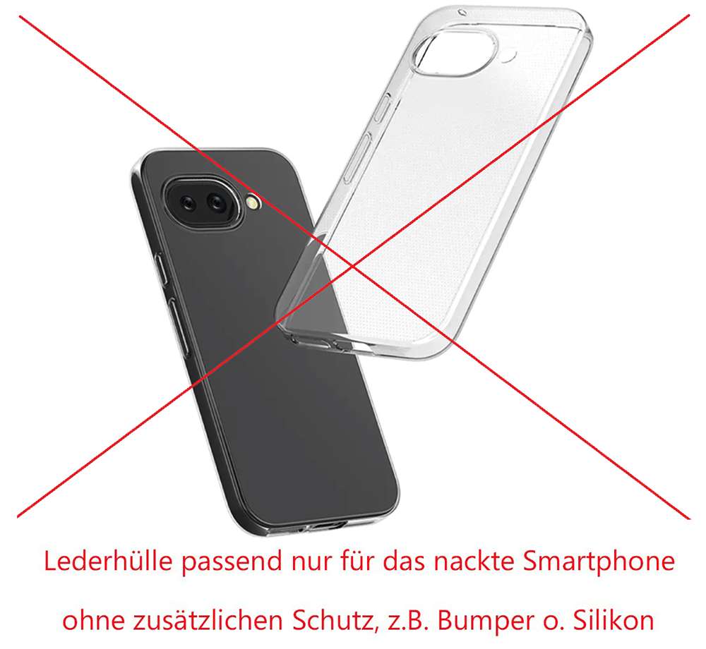 Suncase Custodia in pelle compatibile con Google Pixel 3a, con custodia trasparente aggiuntiva, custodia protettiva in silicone (con funzione di ritiro e chiusura magnetica), in tabacco rustico