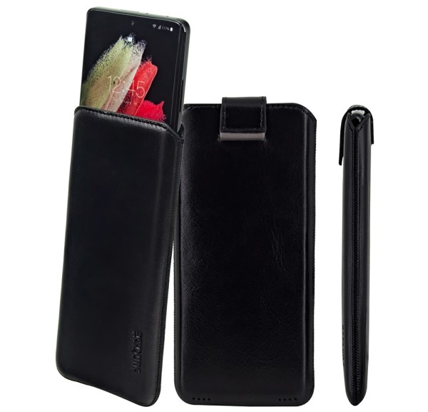 Suncase Leder Etui für Samsung Galaxy S23 Ultra 5G Hülle Schutzhülle Case (mit Magnetverschluss)