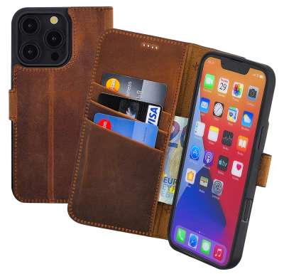 Suncase Ledertasche Für Microsoft Lumia 950 / 950 Dual-SIM – Book-Style Mit Standfunktion & Kartenfach | Aus Echtem Leder, Handarbeit