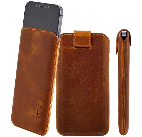 Suncase Leder Etui für iPhone 17 Pro (6.3") Hülle Schutzhülle Case (mit Magnetverschluss)