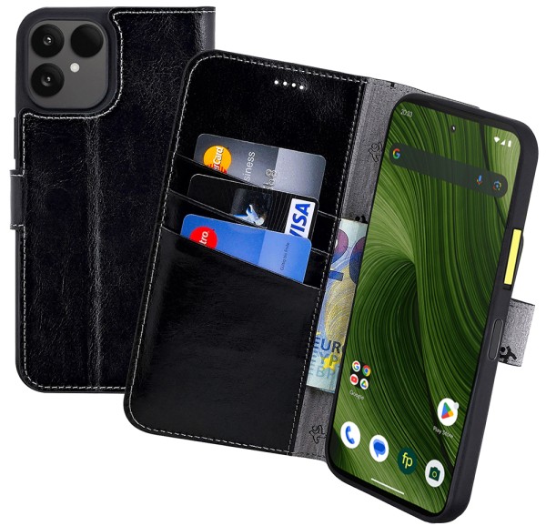Suncase Book-Style Ledertasche für Fairphone 6 Hülle Tasche Wallet Case Schutzcover