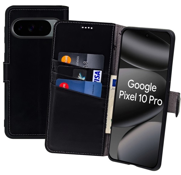 Suncase Book-Style für Google Pixel 10 Pro 5G Hülle Echt Ledertasche Case